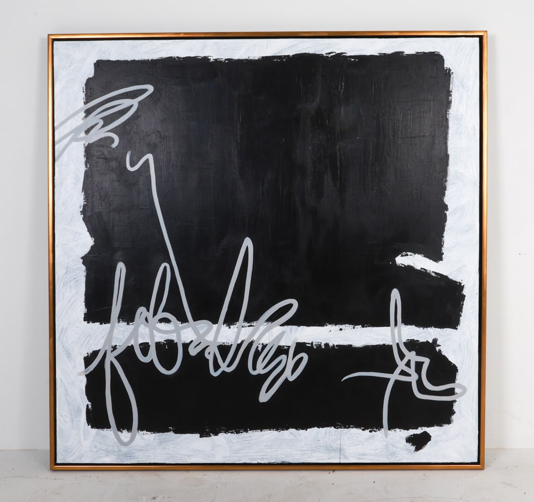 LARGE CONTEMPORARY ABSTRACT A/C PAINTING (1 of 9)