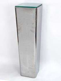 CONTEMPORARY CHROME PEDESTAL