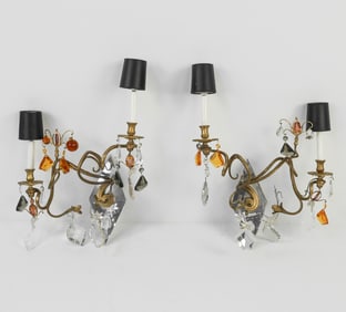 PAIR OF ANTIQUE ART NOUVEAU SCONCES
