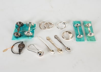 STERLING SILVER BABY ACCESSORIES INCL. TIFFANY