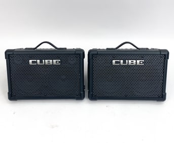 (2) ROLAND CUBE STREET EX STEREO GUITAR AMPLIFIERS