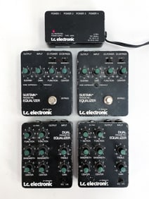 (5) T.C. ELECTRONIC EFFECTS PEDALS & POWER SUPPLY