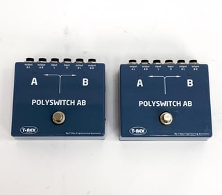 (2) T-REX POLYSWITCH AB EFFECTS PEDALS
