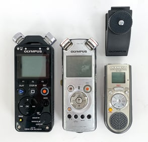 (3) OLYMPUS DIGITAL RECORDERS