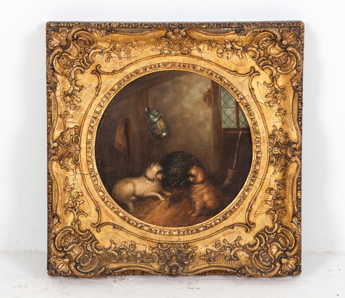 19TH C. O/C DOG PAINTING (1 of 9)