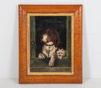 19TH C. O/C DOG PORTRAIT