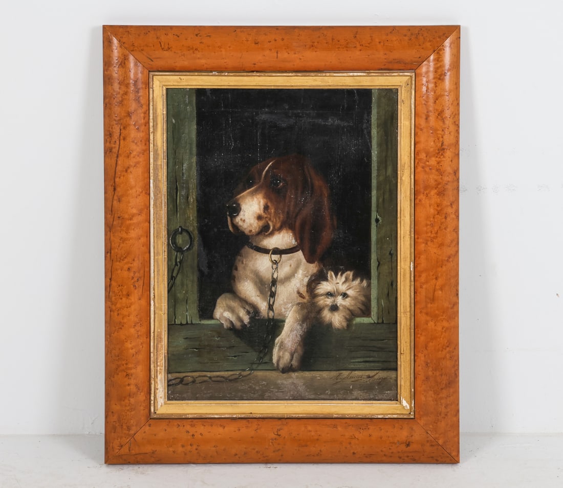 19TH C. O/C DOG PORTRAIT (1 of 9)