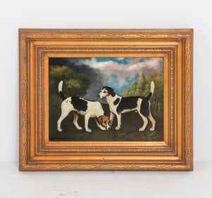 SHIPLEY FOXHOUND O/C DOG PAINTING