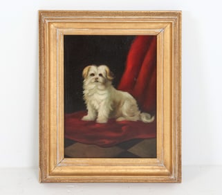 TAYLOR O/C DOG PORTRAIT PAINTING