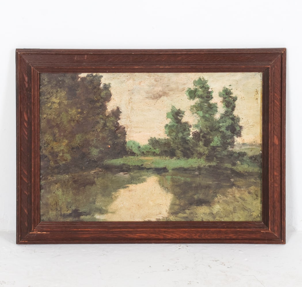 EARLY 20TH C. LANDSCAPE O/B PAINTING (1 of 8)