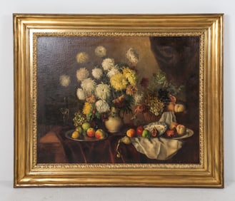 KARL TUCEK (AUSTRIAN 1889-1952) STILL LIFE O/C