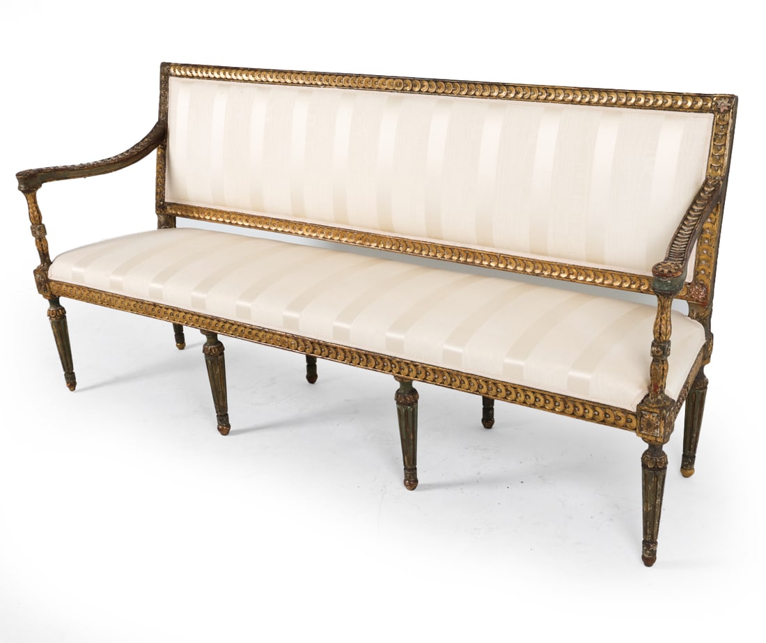 ANTIQUE SWEDISH NEOCLASSICAL STYLE SETTEE (1 of 13)