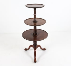 GEORGIAN STYLE MAHOGANY 3-TIER DUMBWAITER