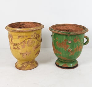 PAIR LARGE TERRACOTTA JARDINERE PLANTERS