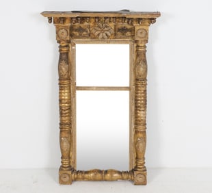 19TH C. GILT WALL MIRROR
