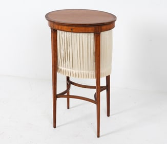 ANTIQUE ENGLISH REGENCY MAPLE SEWING TABLE