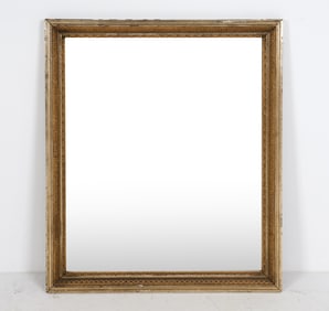 ANTIQUE GILT WOOD WALL MIRROR