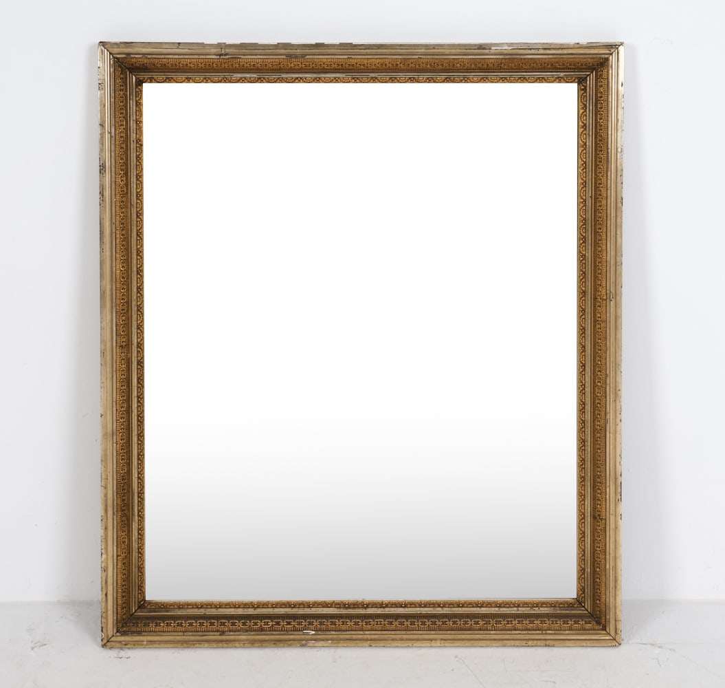 ANTIQUE GILT WOOD WALL MIRROR (1 of 6)