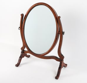 ANTIQUE OAK DRESSER VANITY MIRROR ON STAND