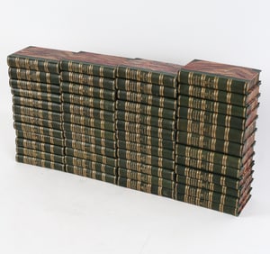 ANTIQUE SCOTT'S WAVERLEY NOVELS LEATHER BOUND