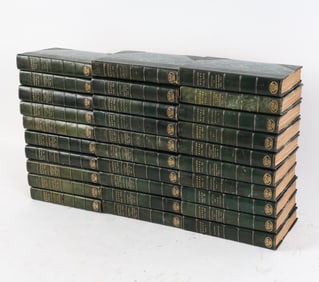 ANTIQUE THOMAS CARLYLE 30 VOL. LEATHER BOUND SET