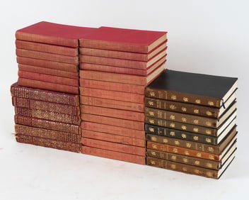 ANTIQUE BOOK GROUPING INCL. LEATHER BOUND