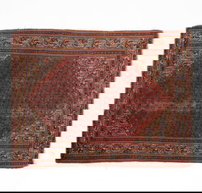 ANTIQUE ARAK SAROUK WOOL AREA RUG