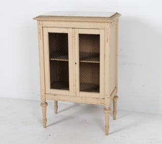 FRENCH LOUIS XVI STYLE MARBLE TOP CABINET