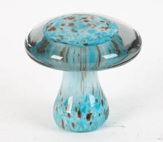 MURANO ART GLASS MUSHROOM PAPERWEIGHT