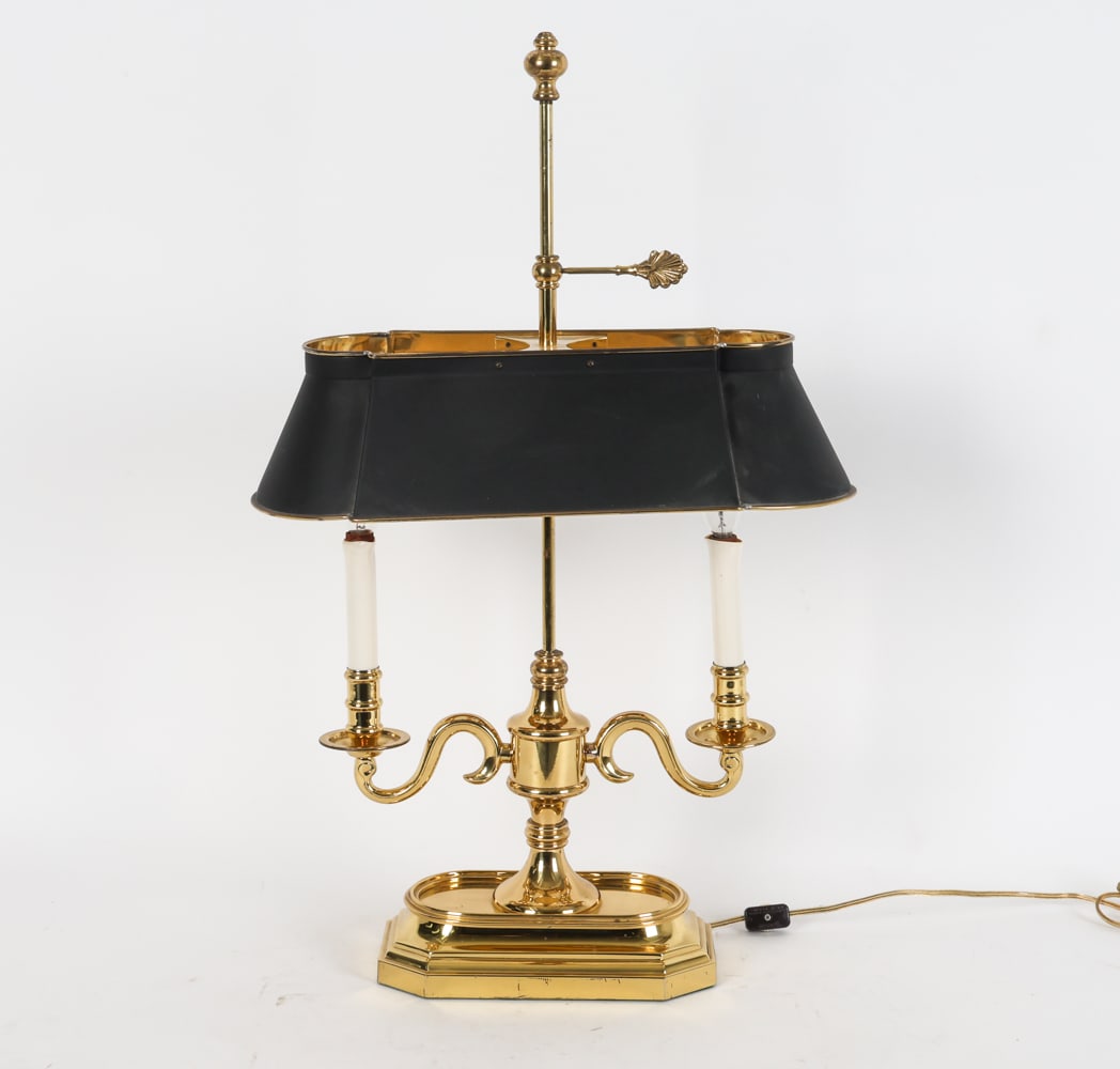 FRENCH REGENCY STYLE BRASS BOUILLOTTE LAMP (1 of 13)