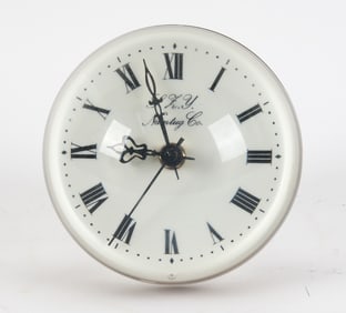 S.L.Y. NAMTUNG CO. ACRYLIC BALL-FORM CLOCK