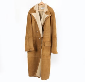RALPH LAUREN SHEARLING & FAUX SUEDE COAT