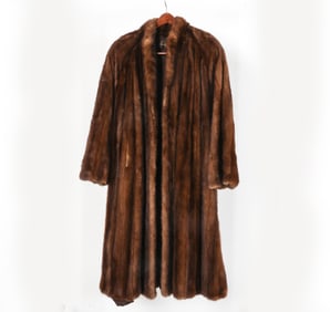 BEN RAHN MINK FULL-LENGTH FUR OVERCOAT