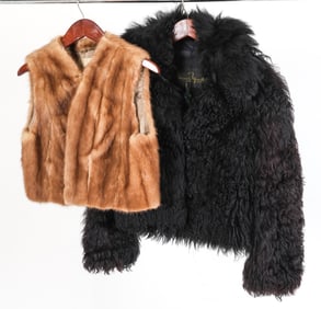 VINTAGE CLOTHING GROUPING INCL. MINK FUR VEST