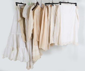 VINTAGE WOMENS UNDERSHIRT, SKIRT, & DRESS GROUPING