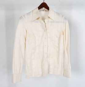 VINTAGE CELINE EMBROIDERED COTTON SHIRT