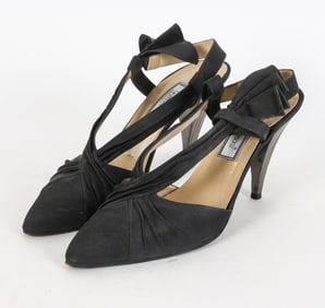 GIANNI VERSACE SATIN SLINGBACK HEELS