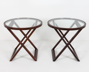 PAIR OF RALPH LAUREN MERCER STREET SIDE TABLES
