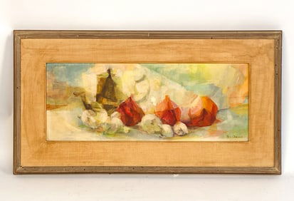 TED DAVIS (1908-1995) STILL LIFE O/B ONIONS