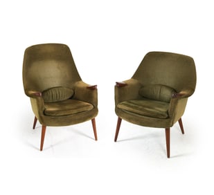 PAIR OF GERHARD BERG LOUNGE CHAIRS C. 1960S