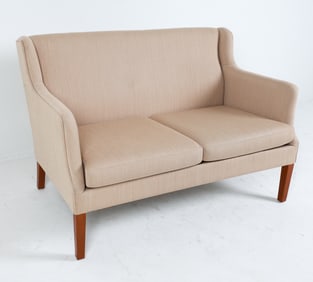 FRITS HENNINGSEN STYLE DANISH LOVESEAT SOFA 1960S
