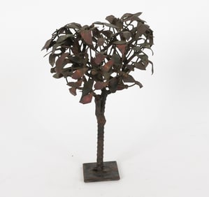 BRUTALIST COPPER TREE SCULPTURE C. 1980'S