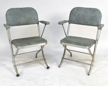 PAIR OF WARREN MCARTHUR FOLDING CHAIRS C. 1940S