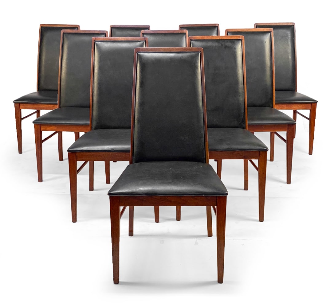 (10) MID-CENTURY HIGHBACK DINING CHAIRS (1 of 14)