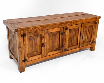 20TH C. BRUTALIST PINE SIDEBOARD
