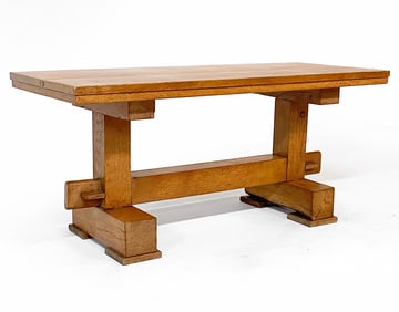 BRUTALIST STYLE SCANDINAVIAN OAK COFFEE TABLE