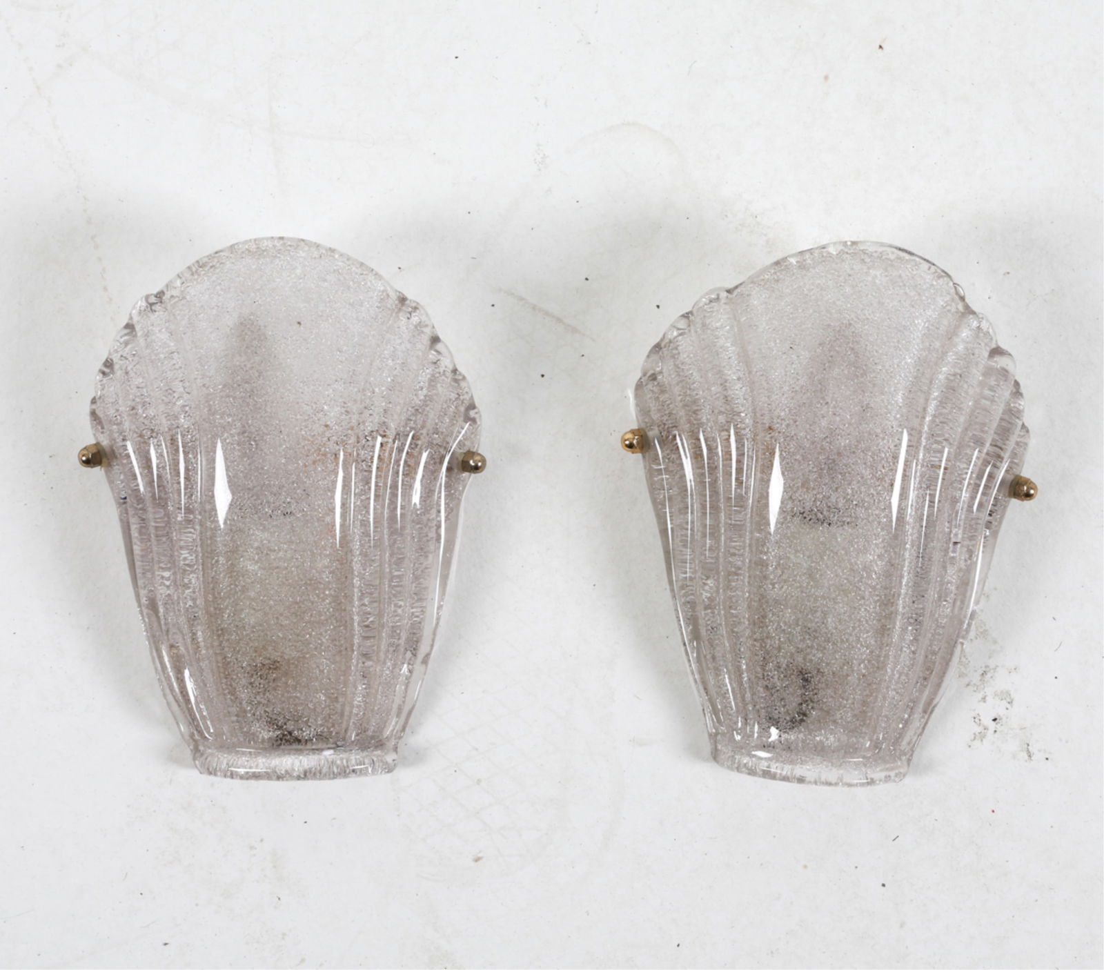 ITALIAN MURANO GLASS 'LEAVES' SCONCES (1 of 11)