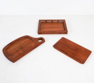 DANISH TEAK CUTTING BOARD GROUPING