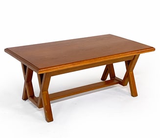 VINTAGE BRUTALIST OAK COFFEE TABLE
