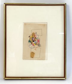 GIUSEPPE NAPOLI (1926-1967) MIXED MEDIA ABSTRACT